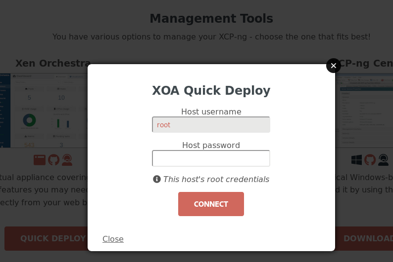 XOA Quick deploy