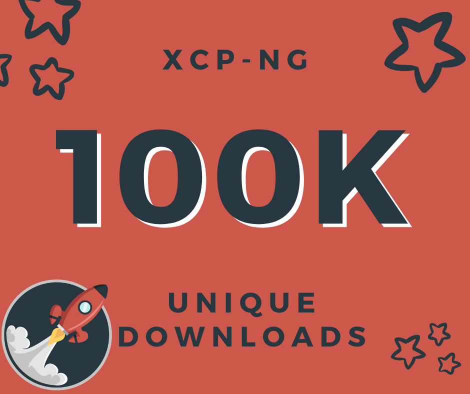 100,000 unique downloads for XCPng