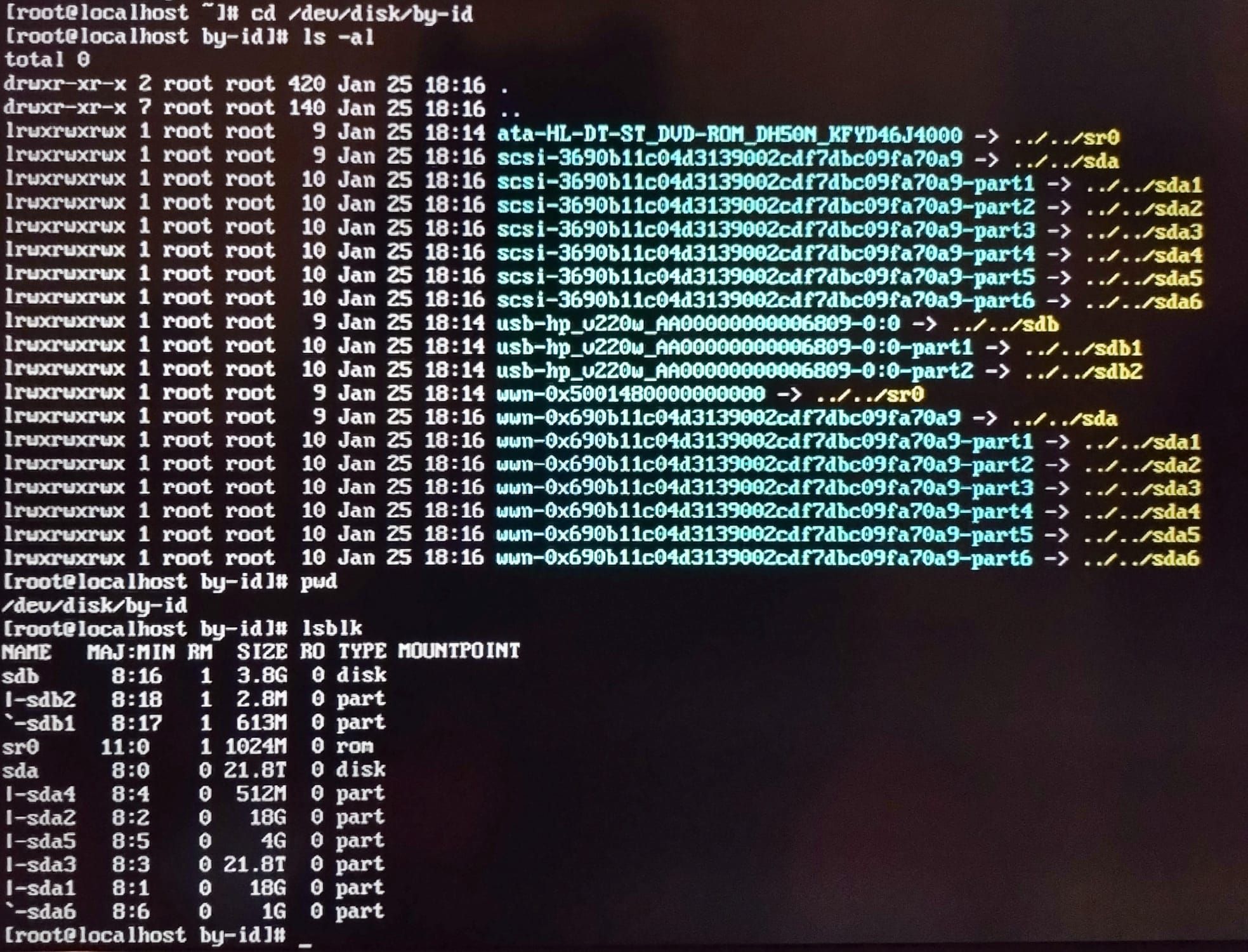 XCPng restore/downgrade from backup partition fails, can't find disk