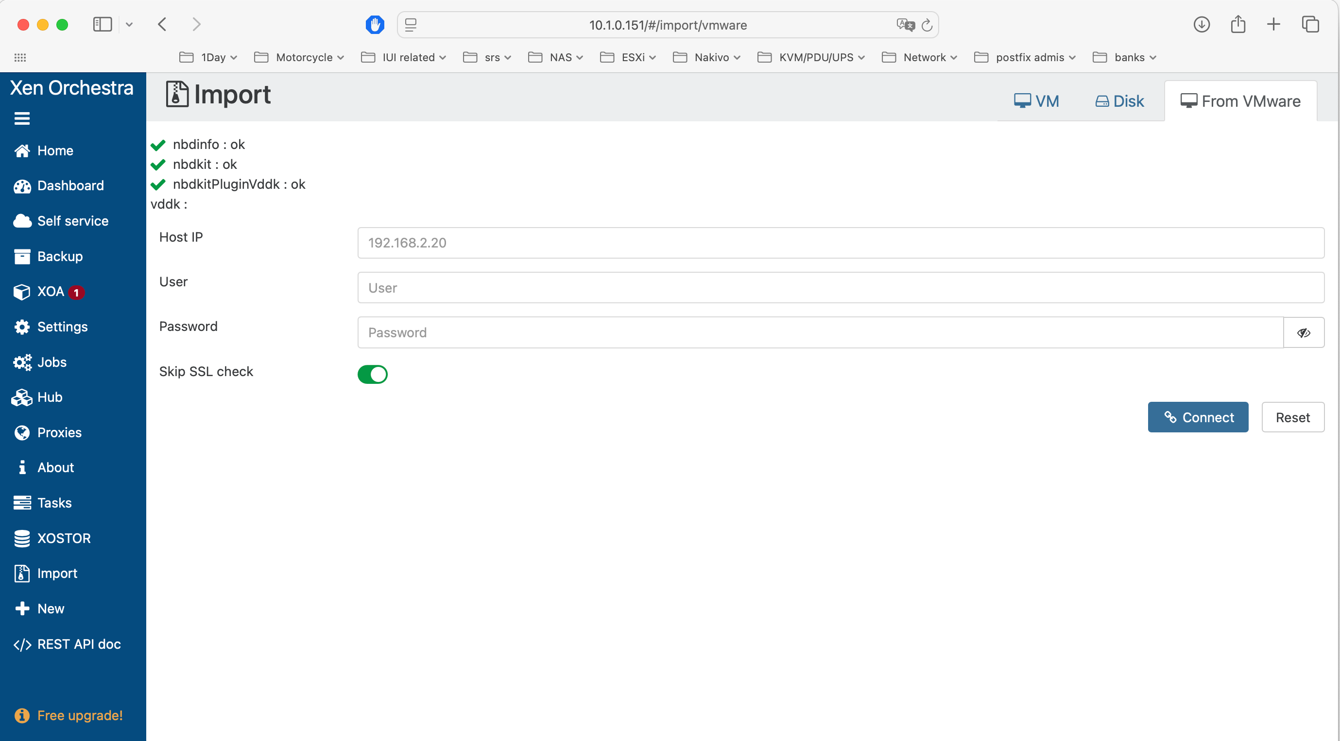 Xen Orchestra 5.110 V2V not working | XCP-ng and XO forum